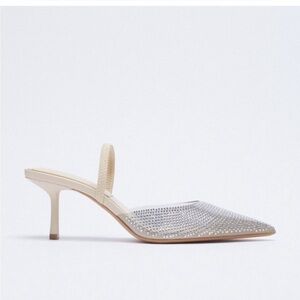 Zara shimmery slingback heels